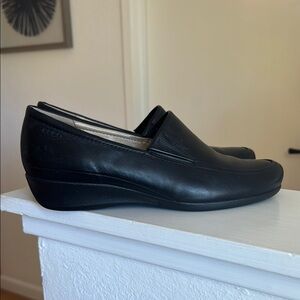 Ecco Abalone Loafer Black Leather 42